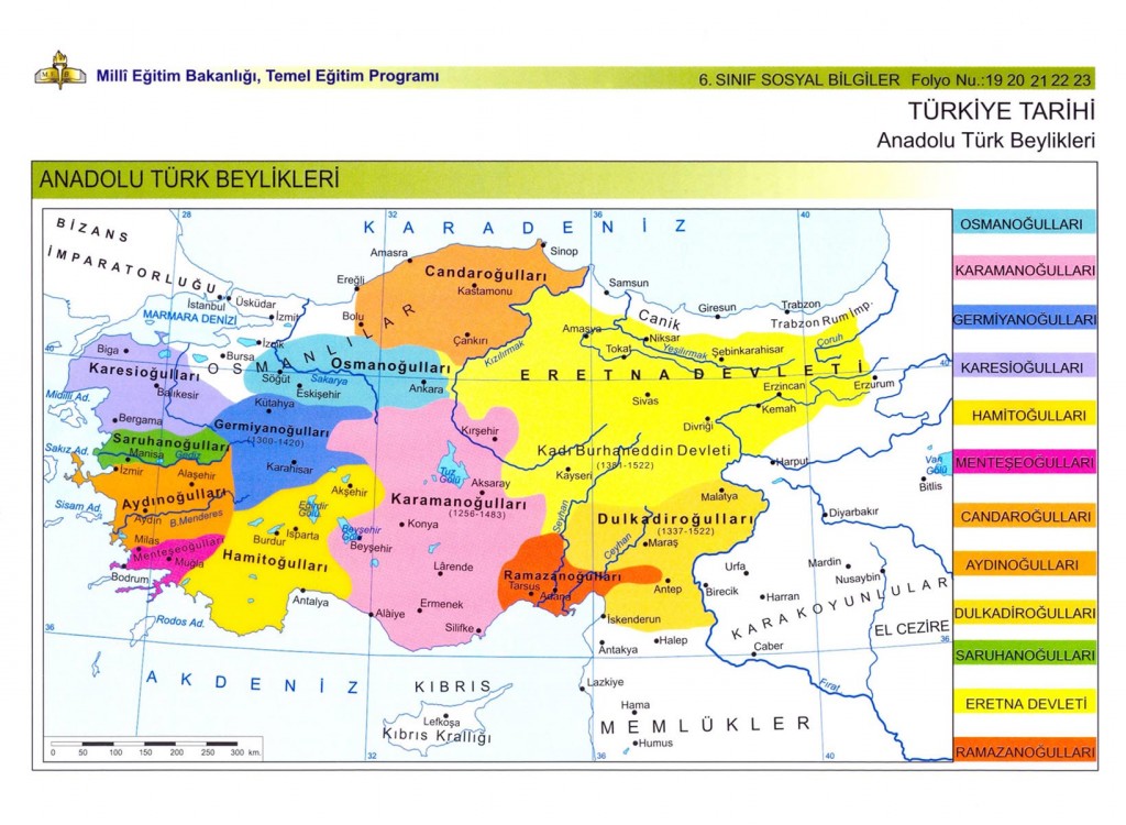 Anadolu Türk Beylikleri Haritası