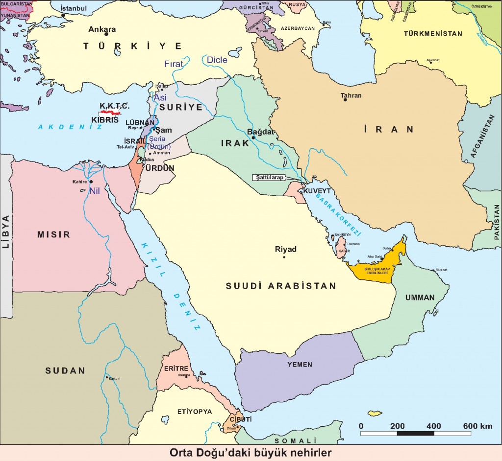 Ortadoğudaki büyük nehirler